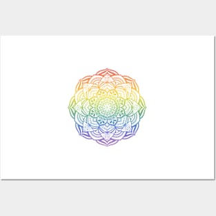 Rainbow Mandala Posters and Art